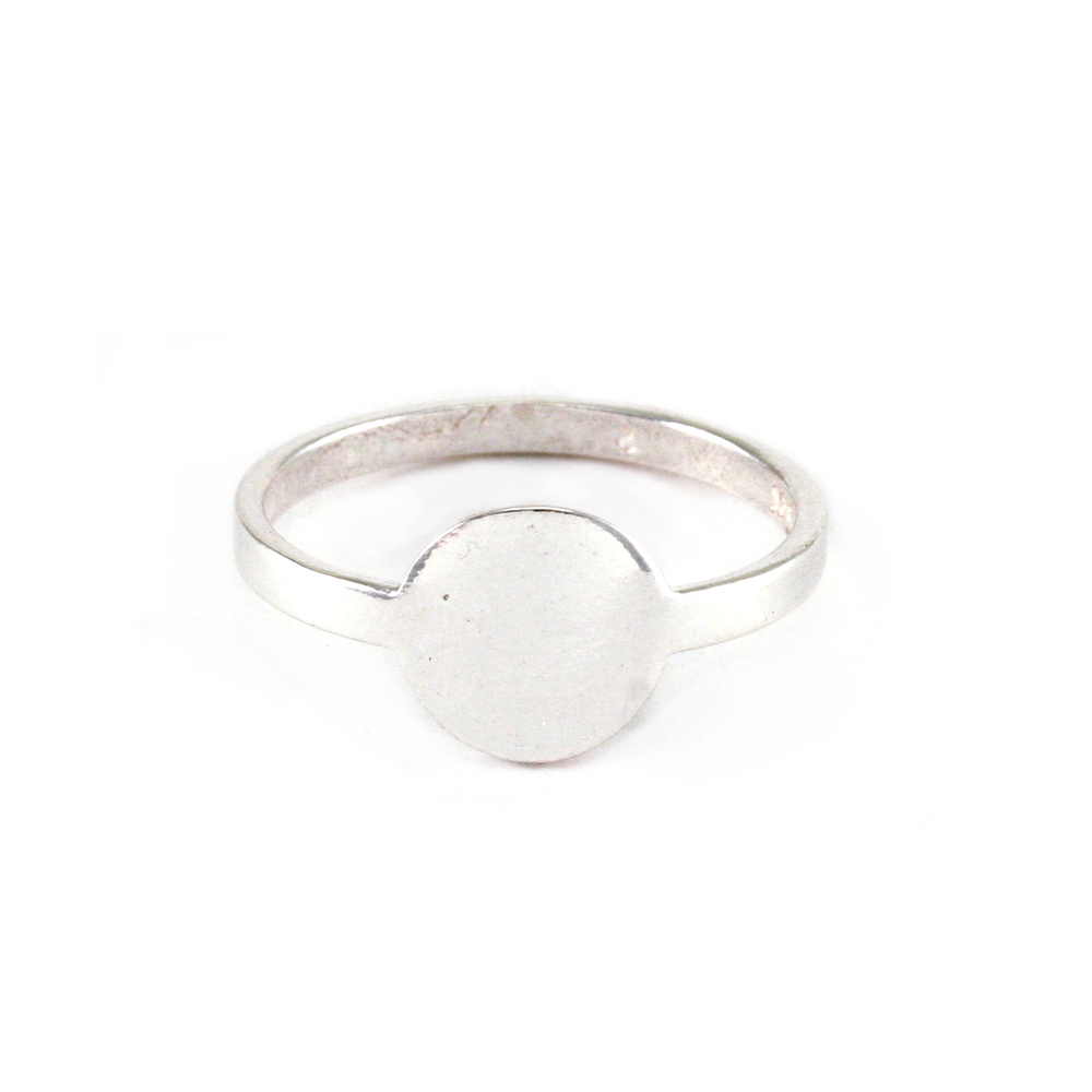 Metal Stamping Blanks Sterling Silver Circle Ring Stamping Blank, SIZE 10